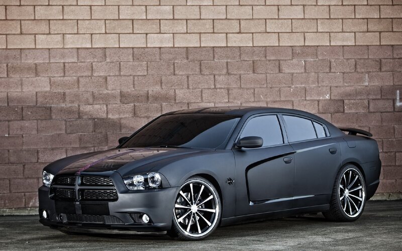 black matte dodge charger