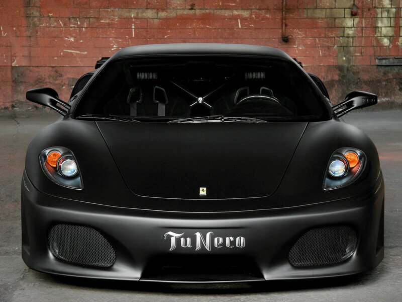 Black matte Ferrari sports car