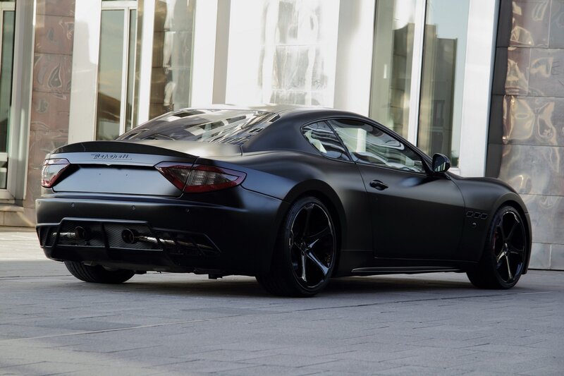 Black matte Maserati sports car