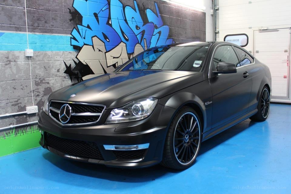 Black matte Mercedes-AMG C63