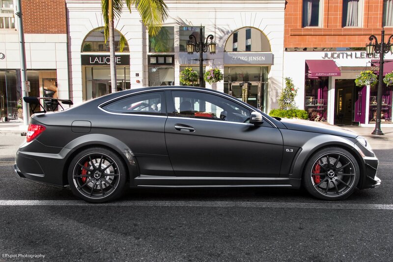Black matte Mercedes-Benz C63 AMG