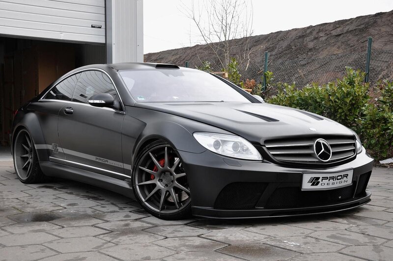 Black matte Mercedes-Benz CL63 AMG
