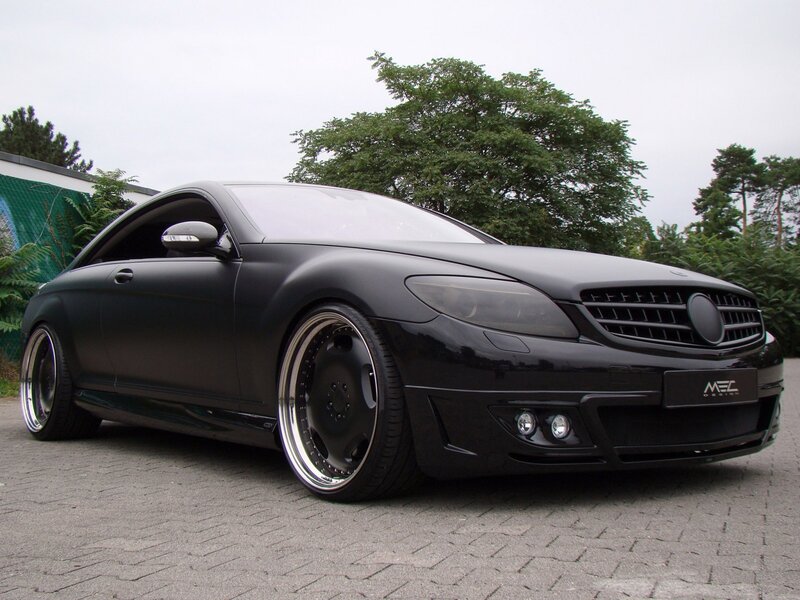black matte Mercedes-Benz coupe