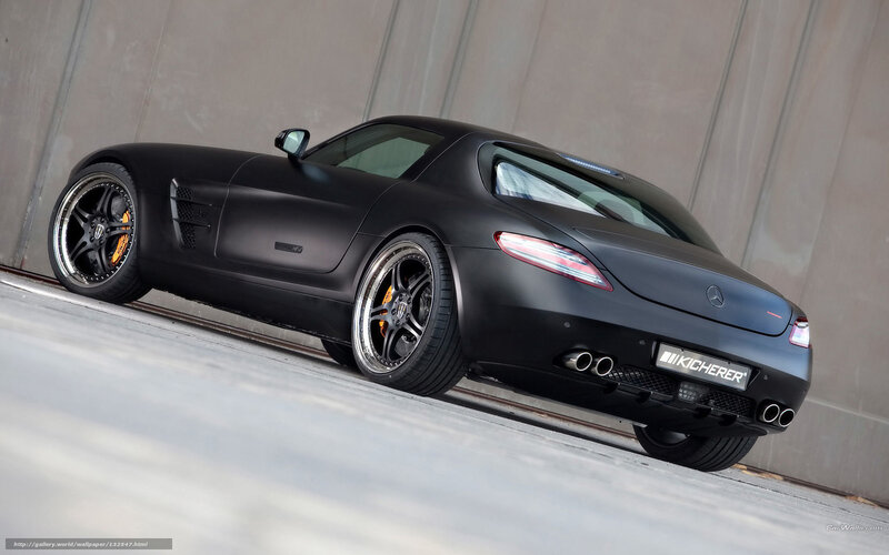 Black matte Mercedes-Benz SLS AMG