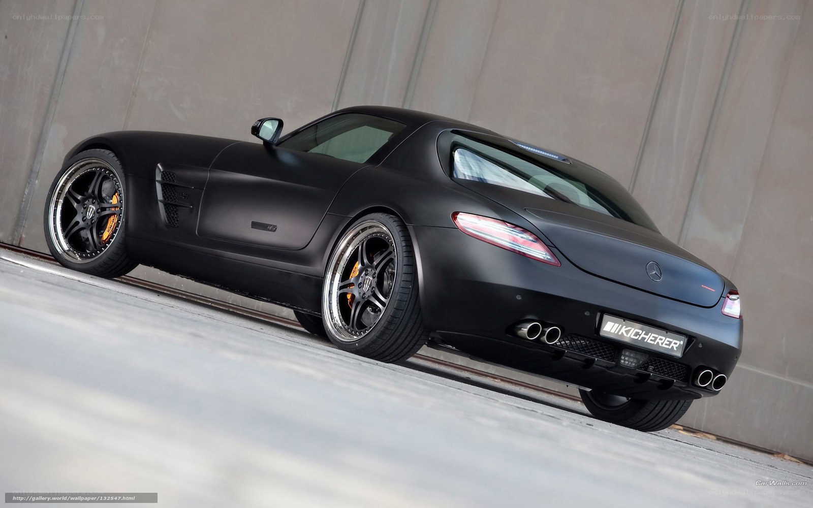 Black matte Mercedes-Benz SLS AMG