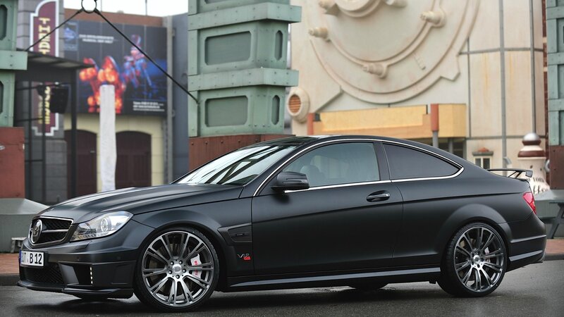 black matte mercedes c63 amg coupe