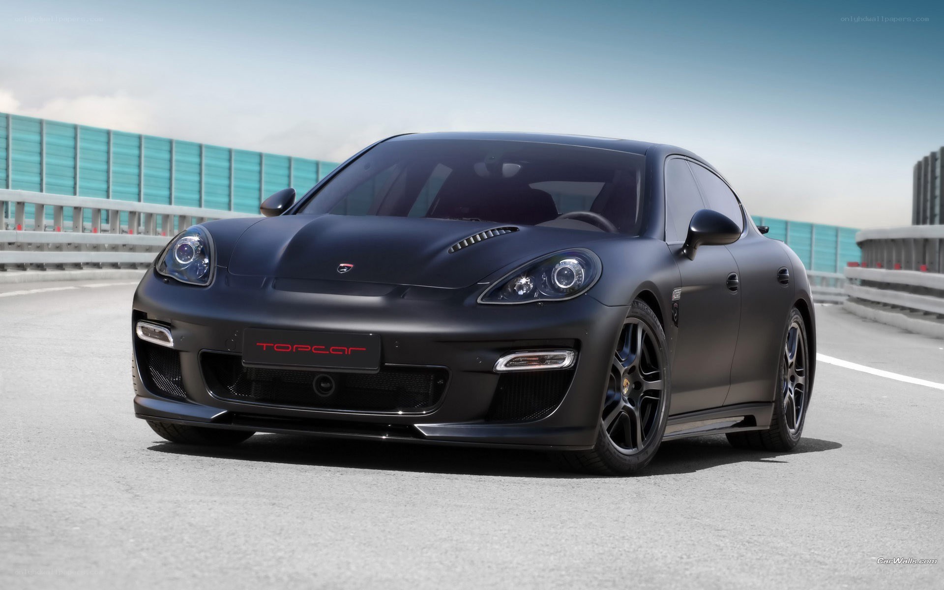 black matte porsche panamera