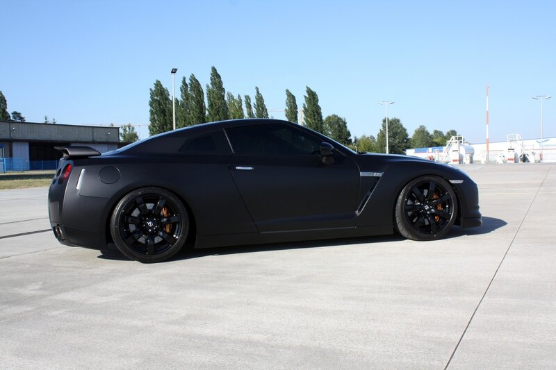 black matte sports car