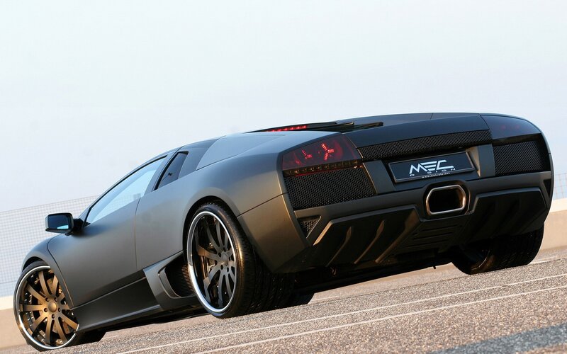 black matte sports car