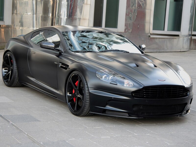 black matte sports car