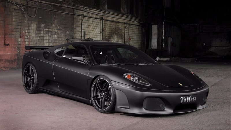 black matte sports car