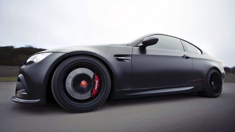 black matte sports car