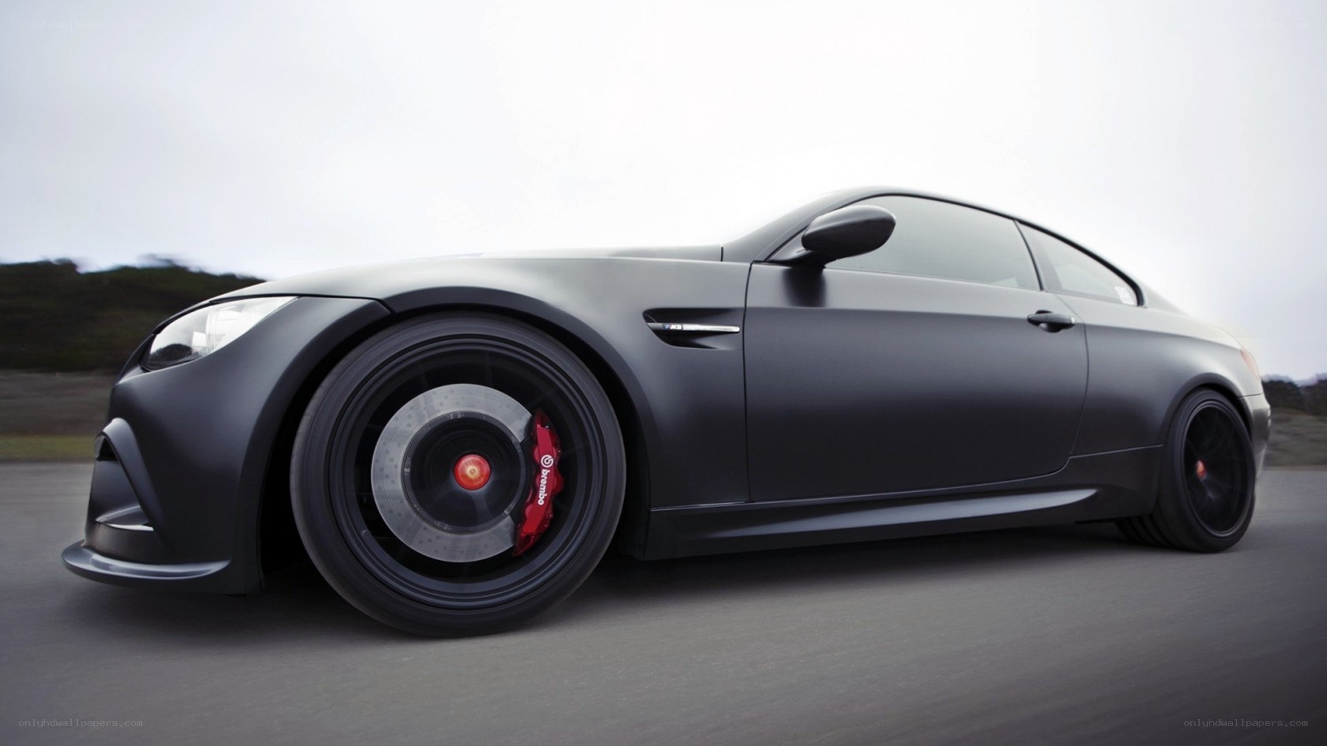 black matte sports car