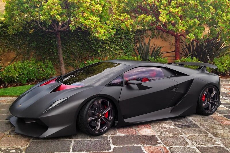 black matte sports car
