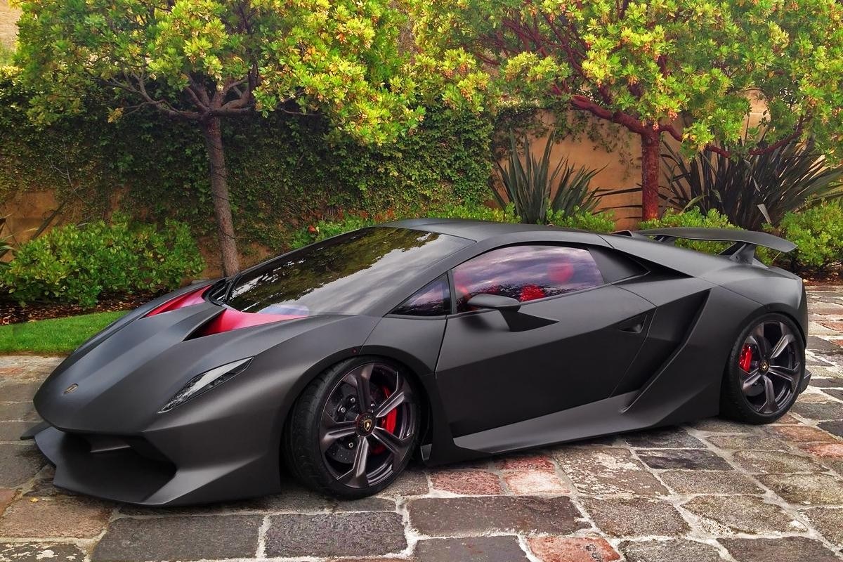 black matte sports car