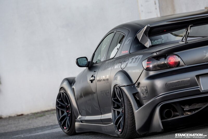 black matte sports car