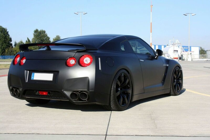 black matte sports car