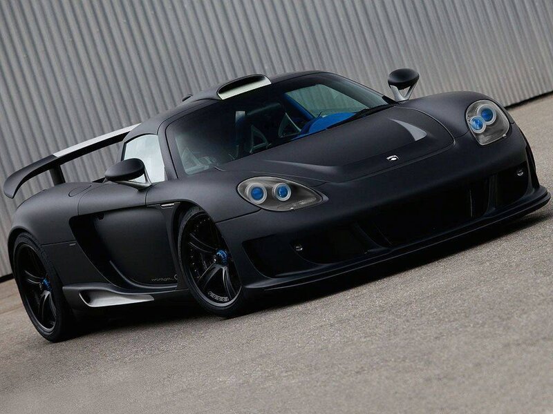 black matte sports car