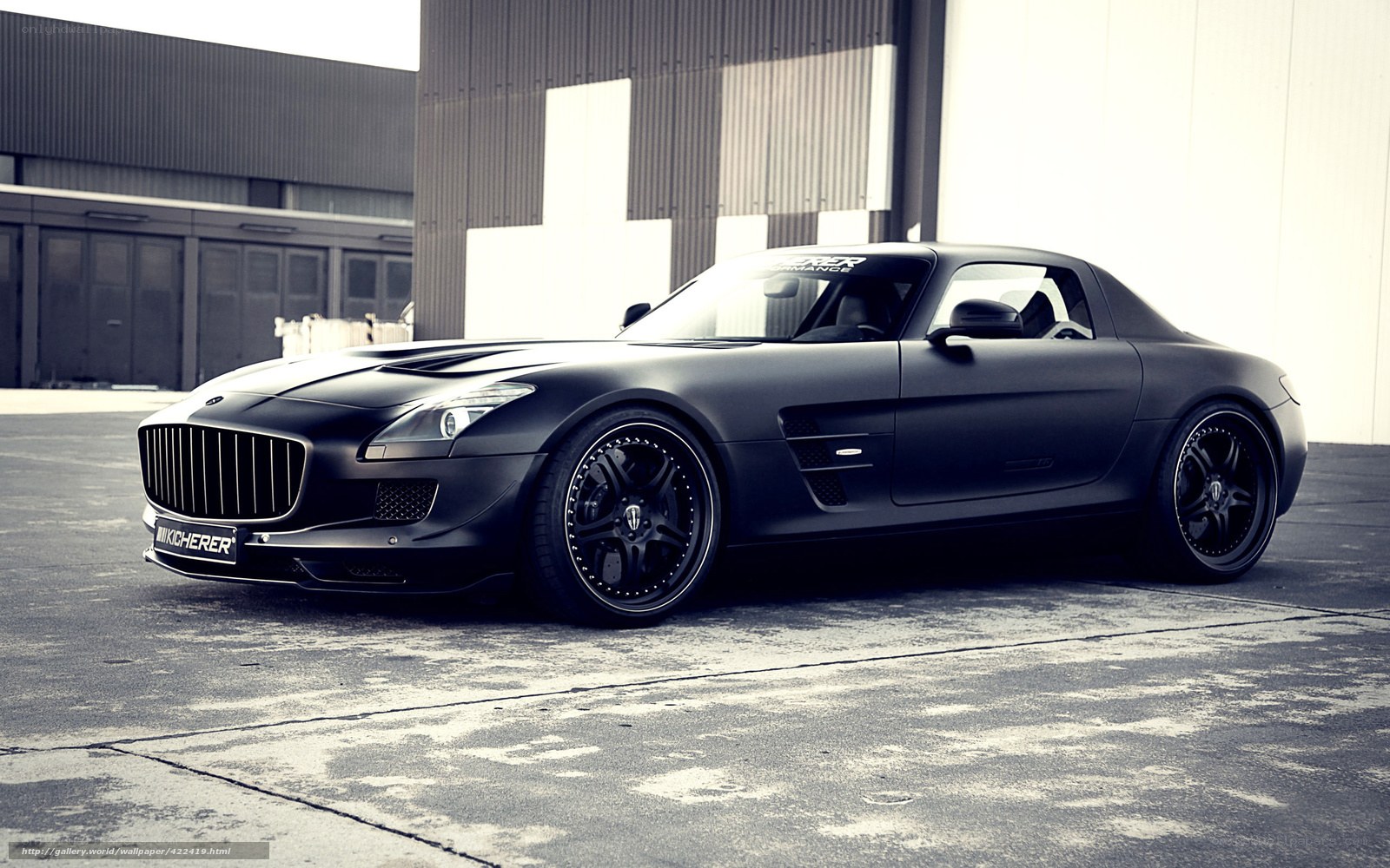 black matte sports car