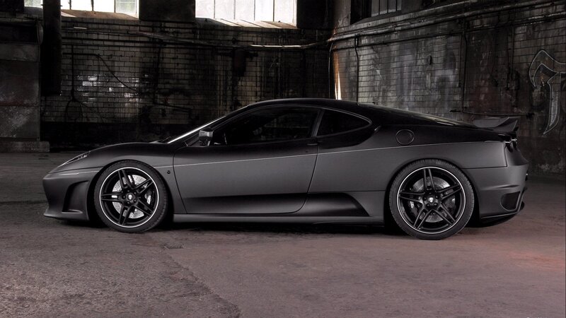 black matte sports car