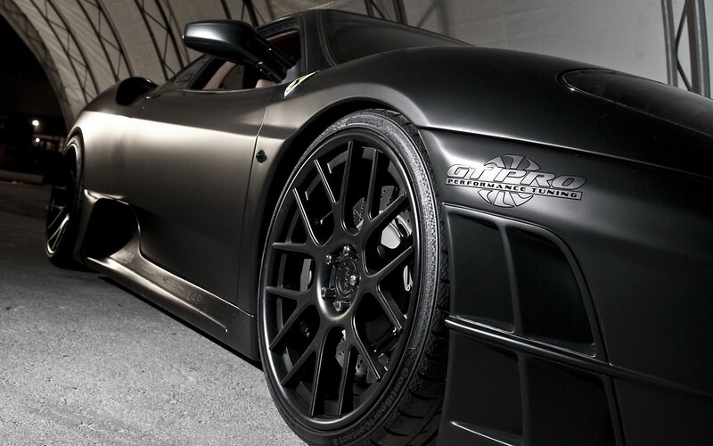 black matte sports car