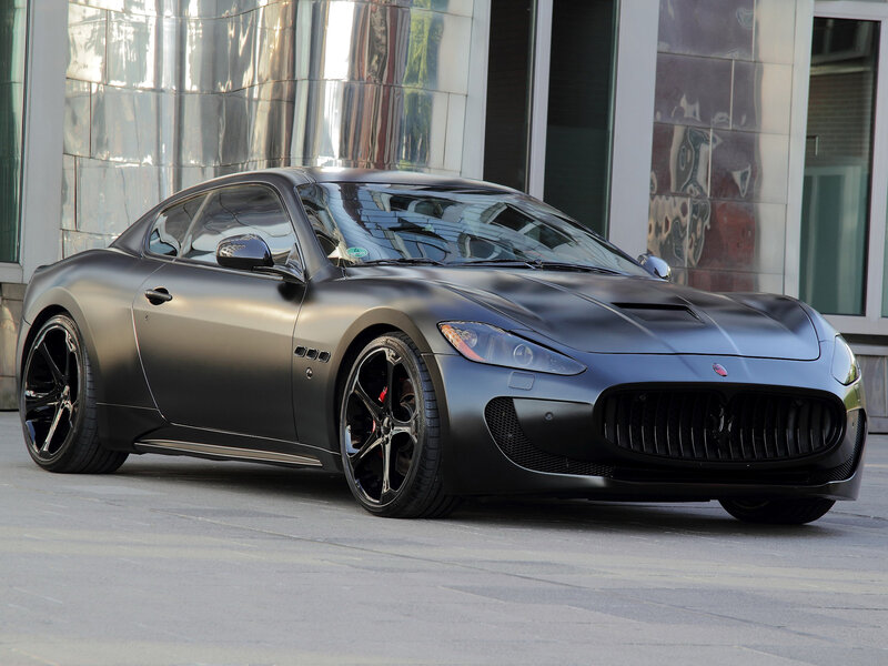 Black Matte Sports Car — Gray