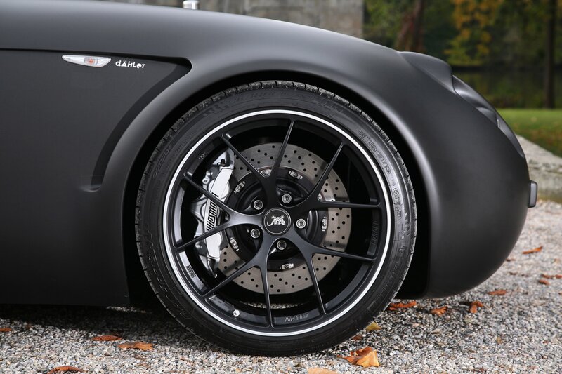 Black matte sports car wheel