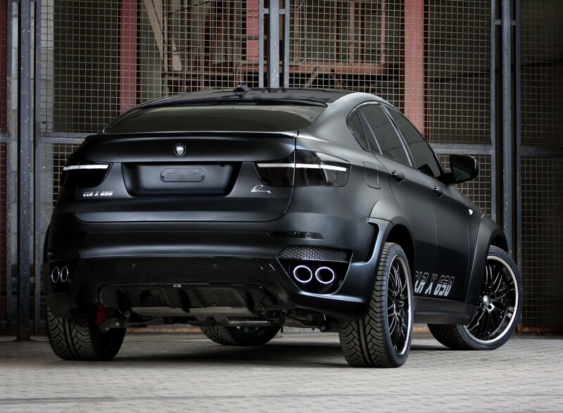 black matte suv from rear