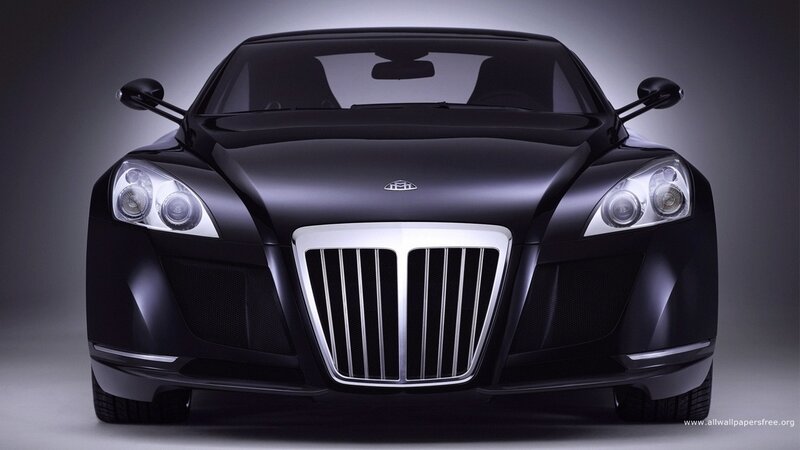 Black Maybach Car — Dramatic, Photograph, Headlights, Grille
