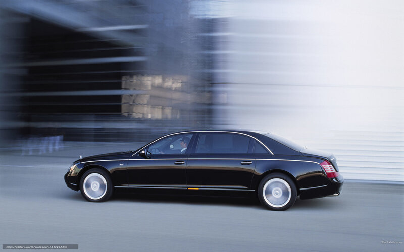 Black Maybach in motion