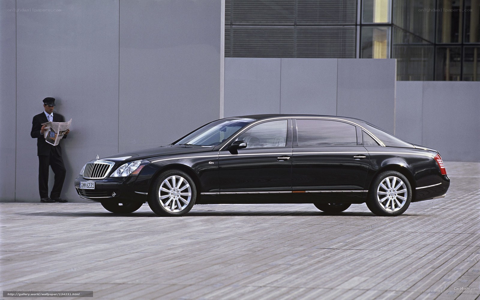 Black Maybach luxury sedan