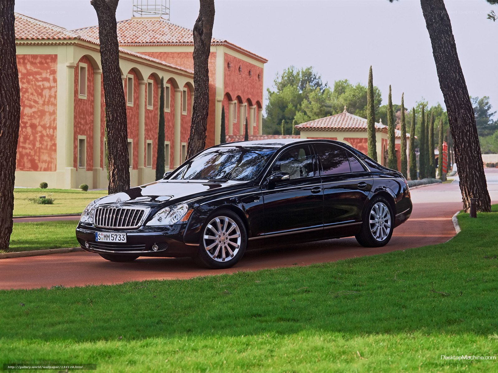 Black Maybach on a driveway