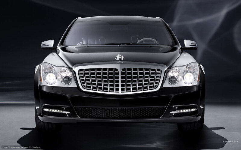 Black Maybach Sedan — Dramatic, Photograph