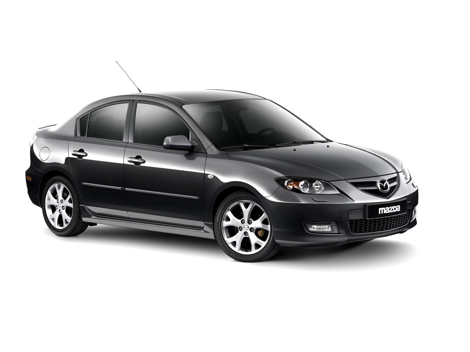 Black Mazda 3 sedan