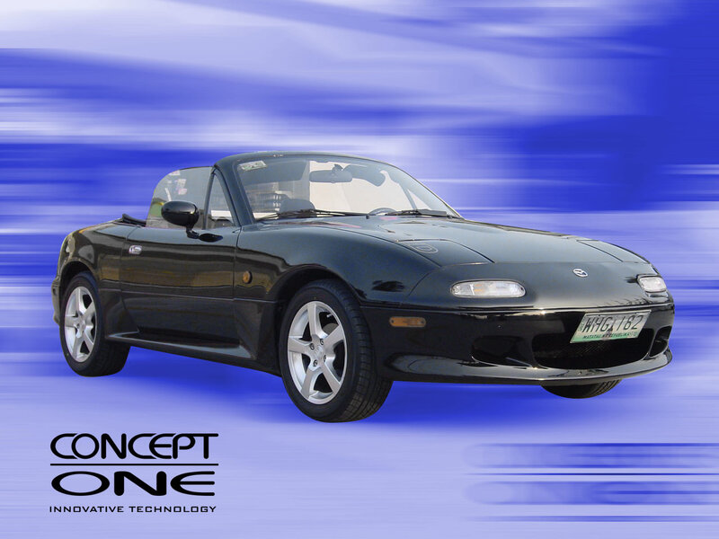 Black Mazda Miata Convertible
