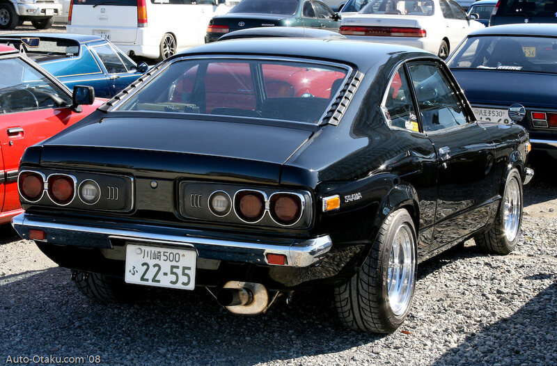 black mazda rx-3 coupe