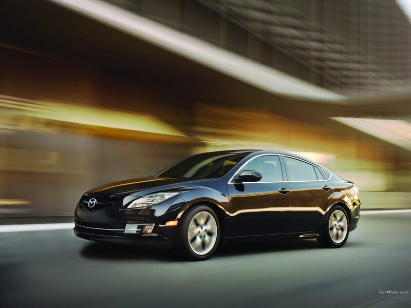 Black Mazda Sedan — Dynamic