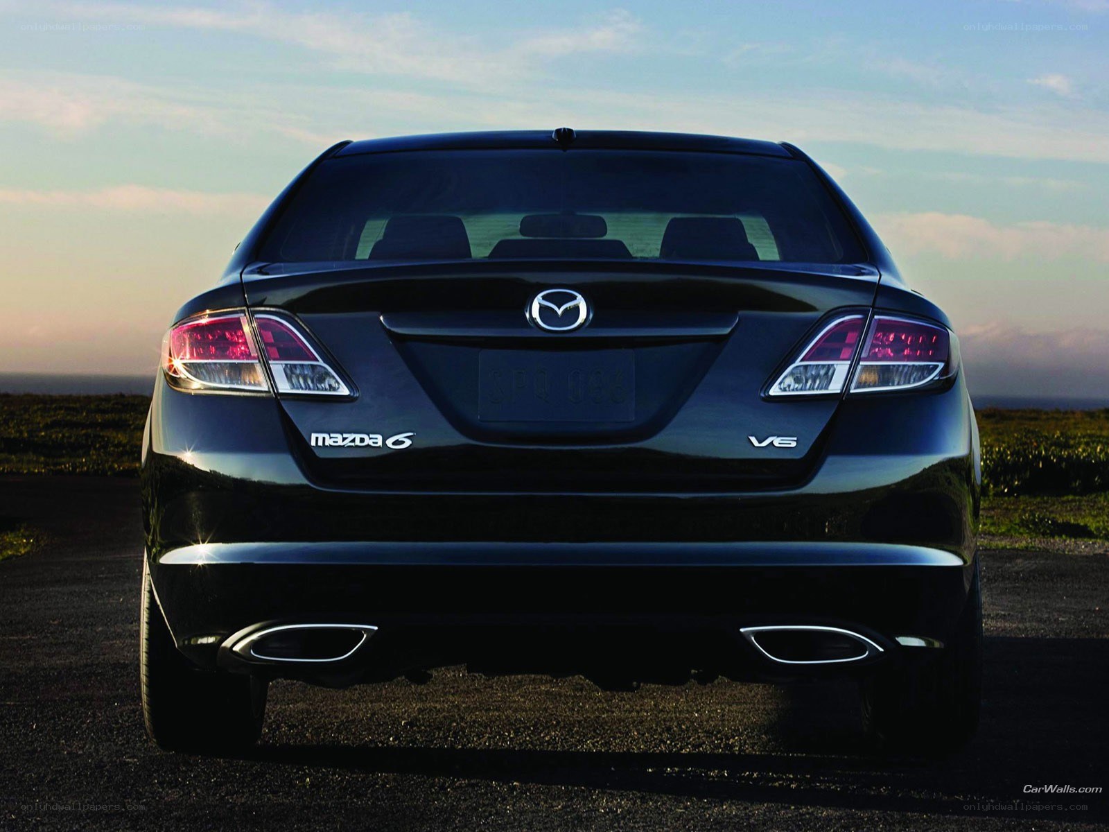 Black Mazda6 rear view