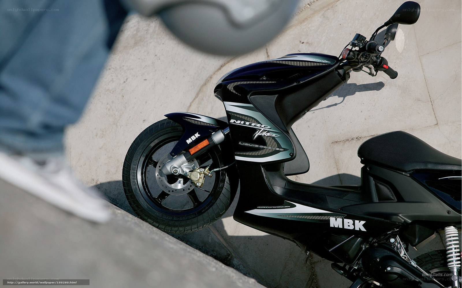 Black MBK Nitro scooter