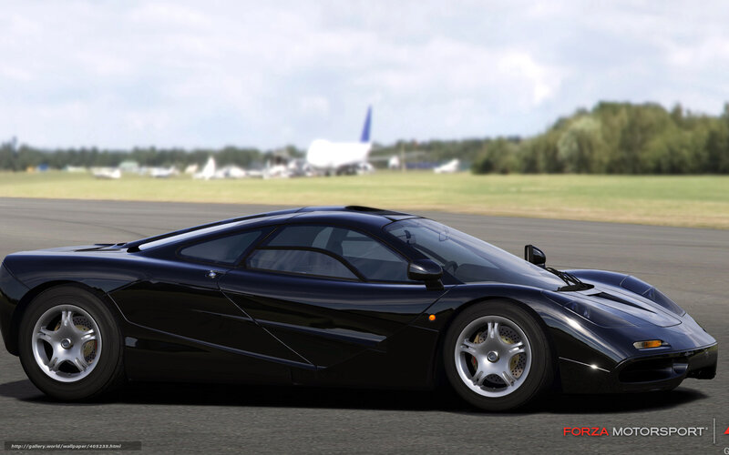 Black McLaren F1 on a runway