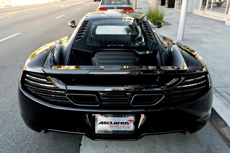 black mclaren sports car