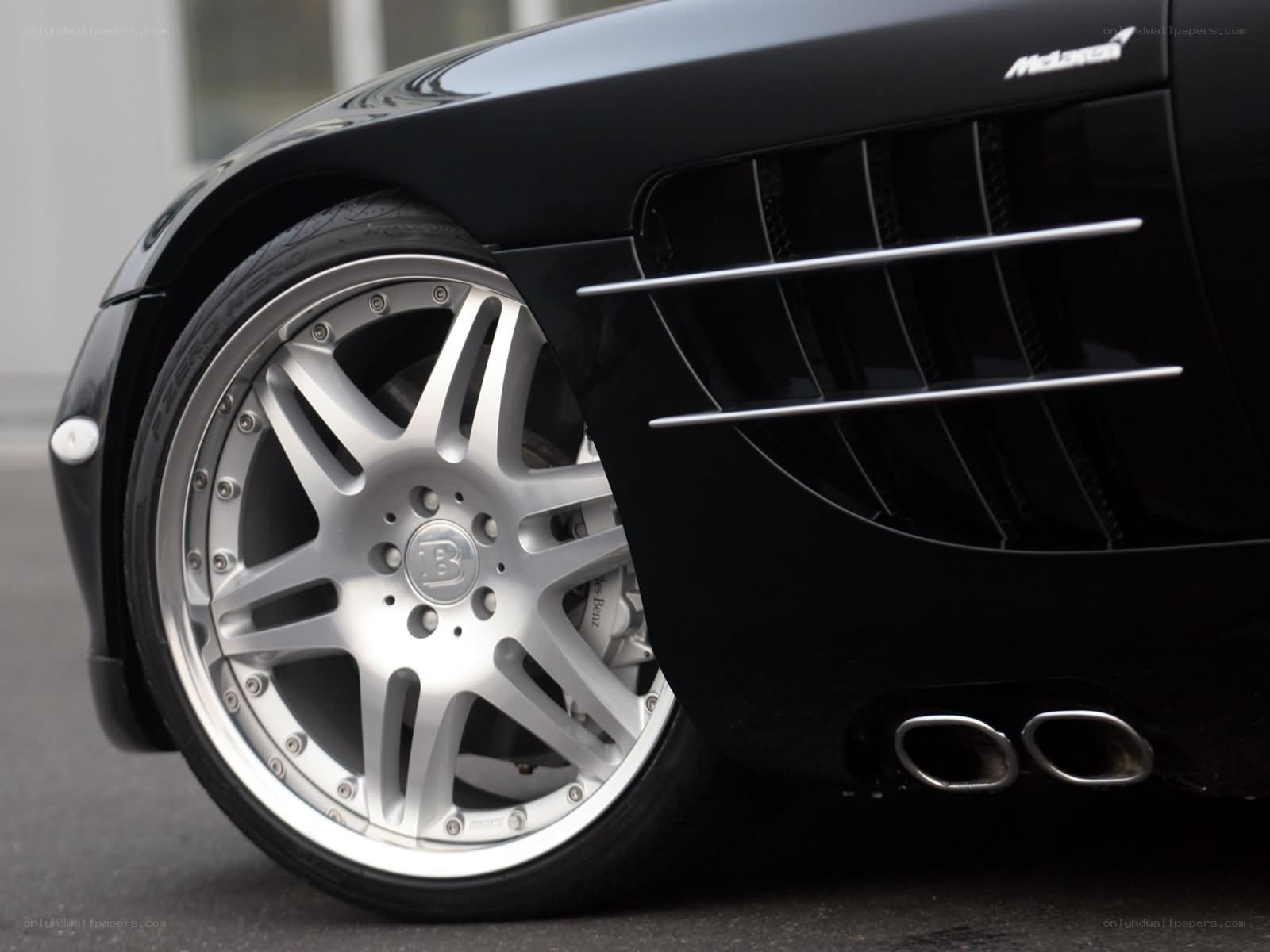 Black McLaren with custom wheels