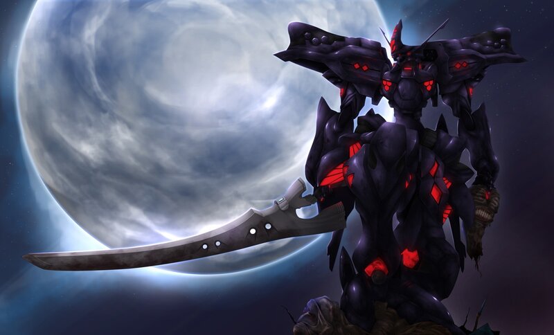 Black Mecha with Sword