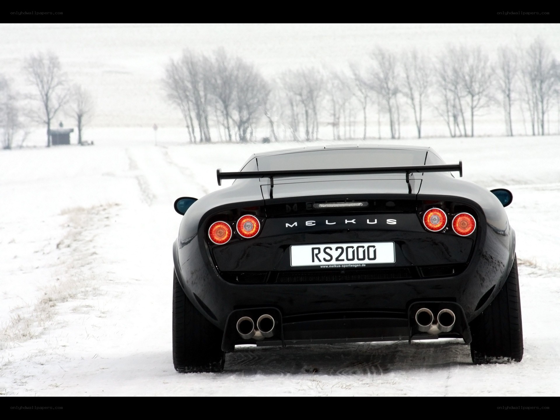 Black Melkus RS2000 in snow