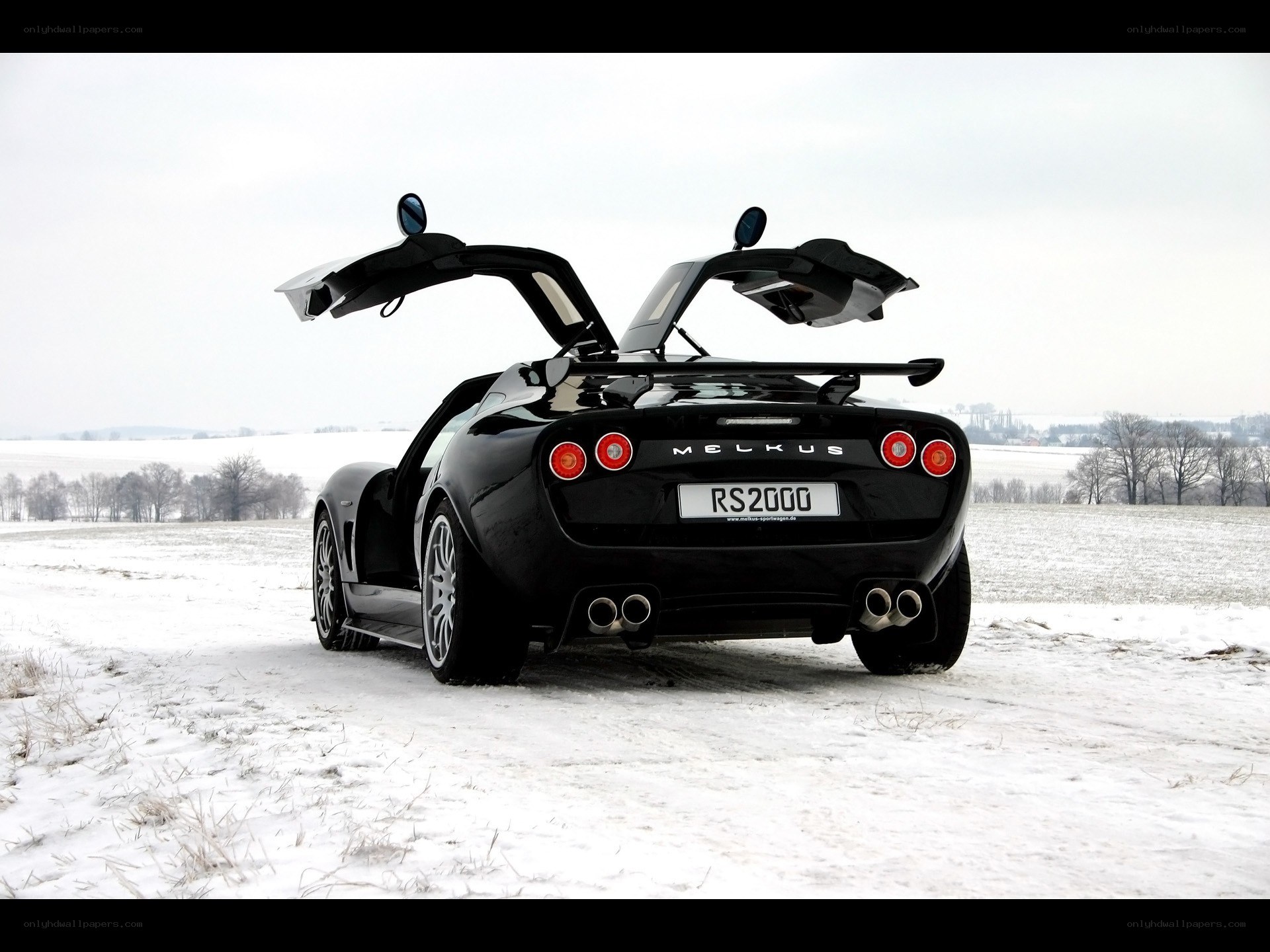 Black Melkus RS2000 in snow