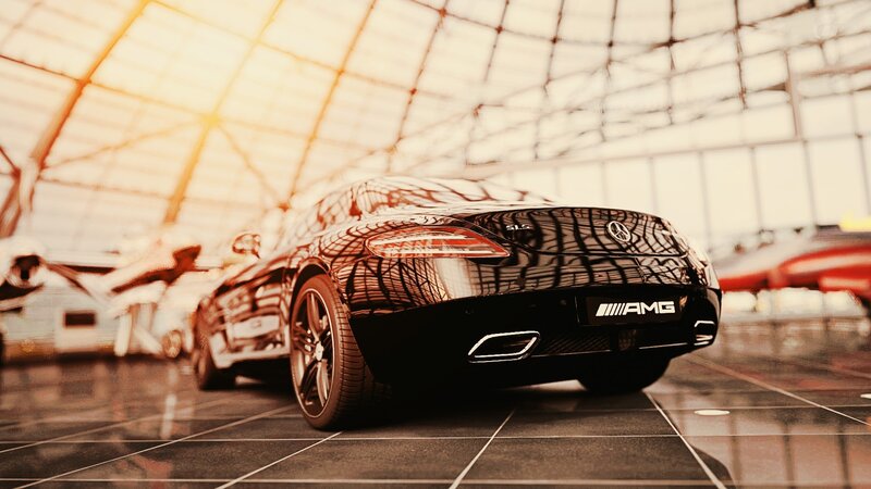 Black Mercedes-amg Sls — Dramatic