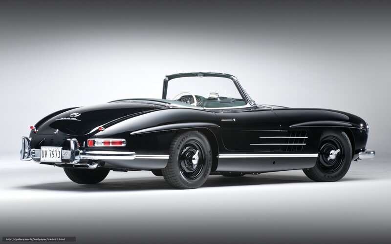 Black Mercedes-Benz 300SL Roadster