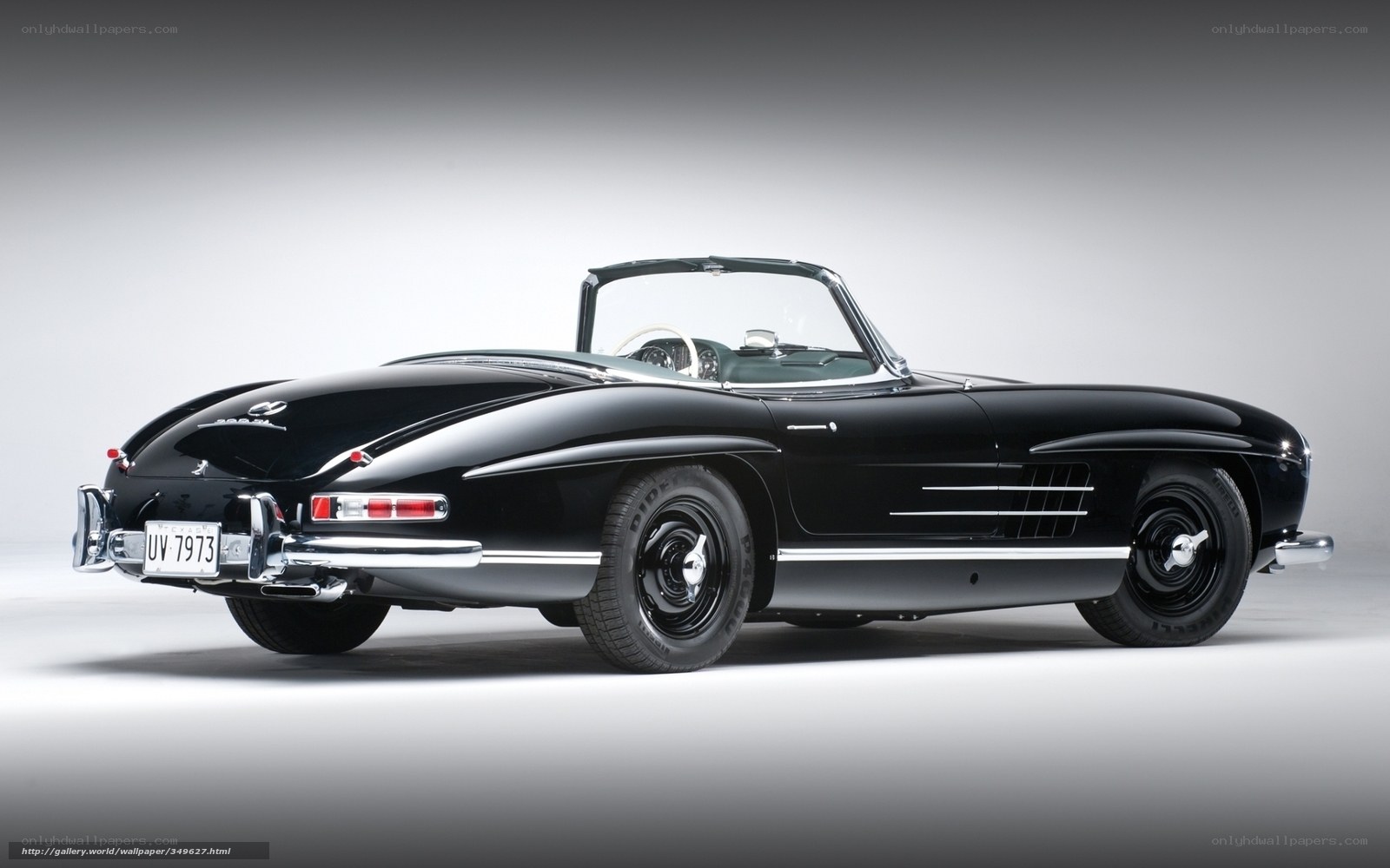Black Mercedes-Benz 300SL Roadster