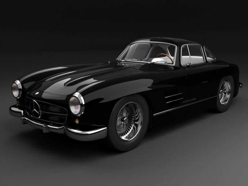 Black Mercedes-benz 300sl