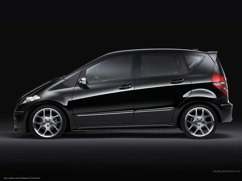 black mercedes-benz a-class